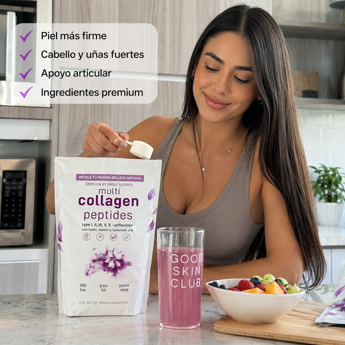 ✨ Multi-Colágeno Premium 5 en 1 + Biotina & Vitamina C 💖