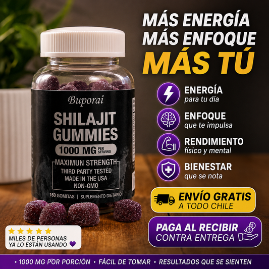 SHILAJIT GOMITAS-💪 RECUPERA TU FUERZA Y VITALIDAD 60 gomitas