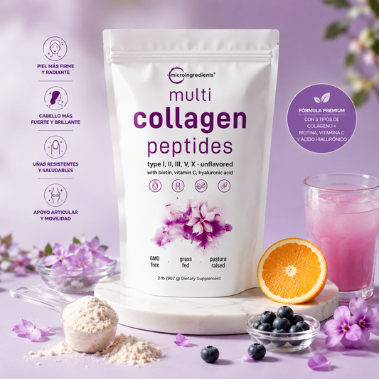 ✨ Multi-Colágeno Premium 5 en 1 + Biotina & Vitamina C 💖