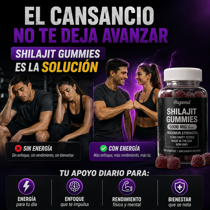 SHILAJIT GOMITAS-💪 RECUPERA TU FUERZA Y VITALIDAD 60 gomitas