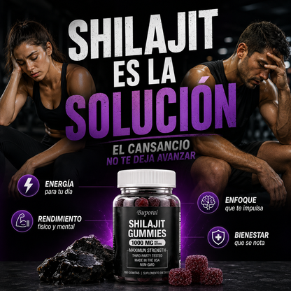 SHILAJIT GOMITAS-💪 RECUPERA TU FUERZA Y VITALIDAD 60 gomitas