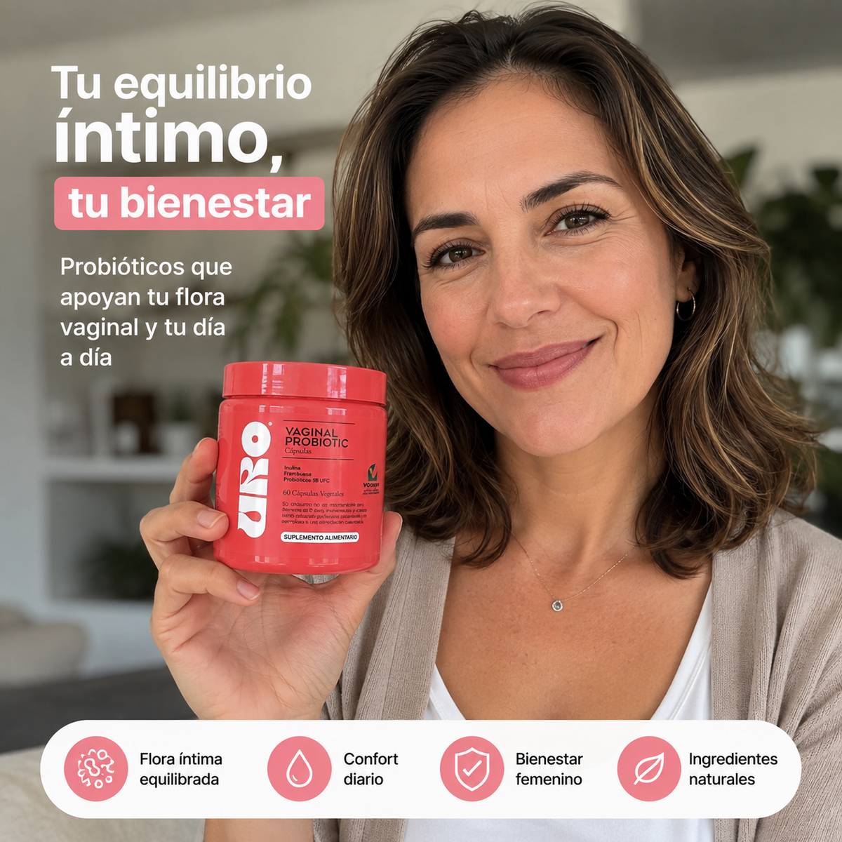 🌸 Probiótico Vaginal URO® | Equilibrio Íntimo Diario